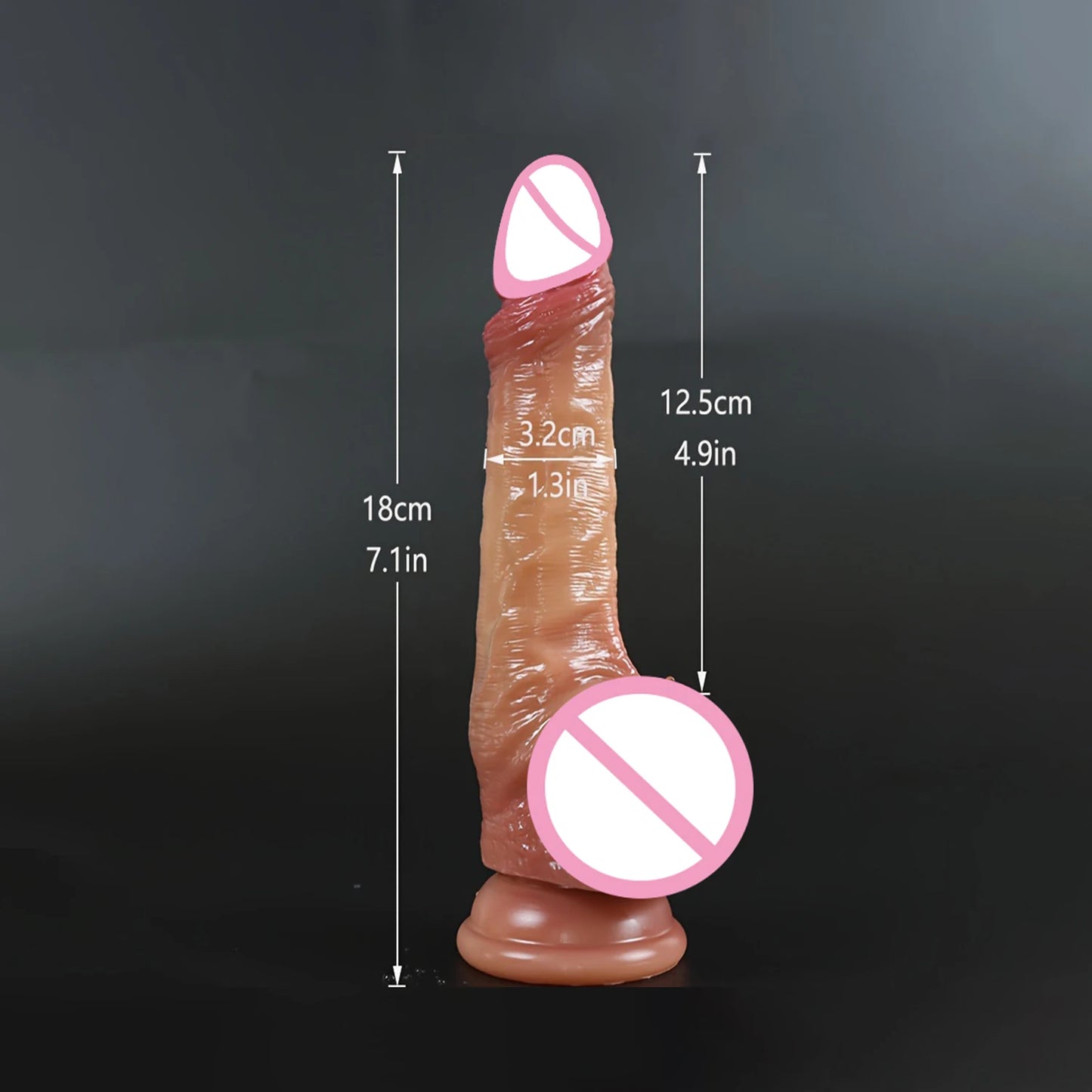Sliding Foreskin Dildo - Big Realistic Cock for Anal & Solo Play