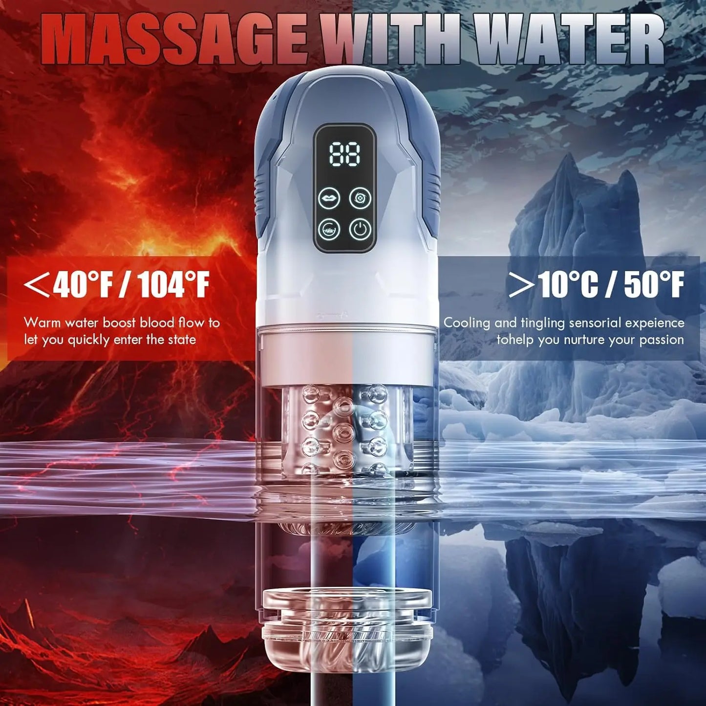 Telescopic Automatic Male Masturbator with Blowjob Suction & Vacuum Pump