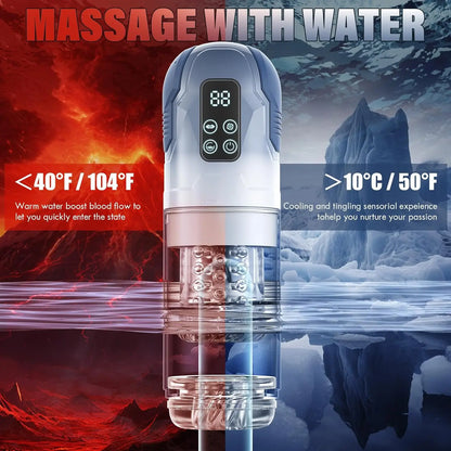 Telescopic Automatic Male Masturbator with Blowjob Suction & Vacuum Pump