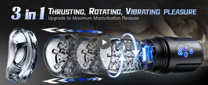 Smart App Control Male Stroker with Realistic Blowjob & 9 Vibration Modes