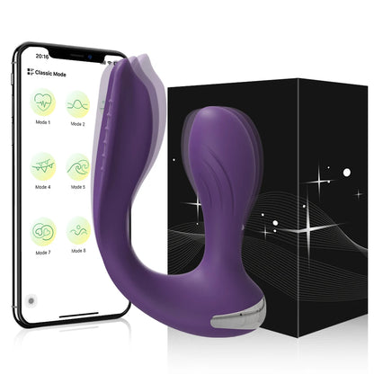 APP-Controlled Dual-Ended Panty Vibrator for Clit & Anal