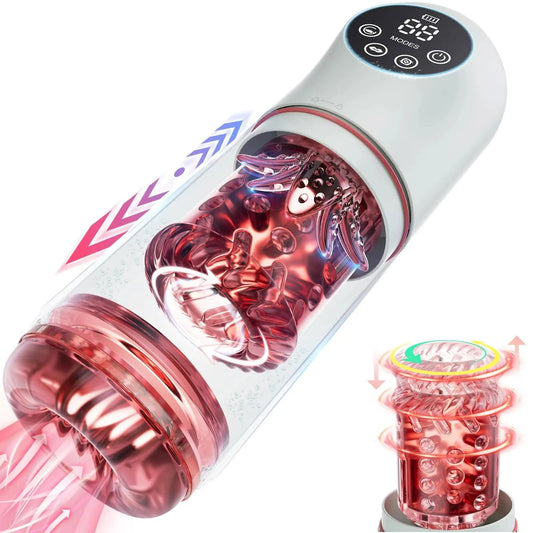 Automatic Rotating & Sucking Male Masturbator - 5-in-1 Stroker
