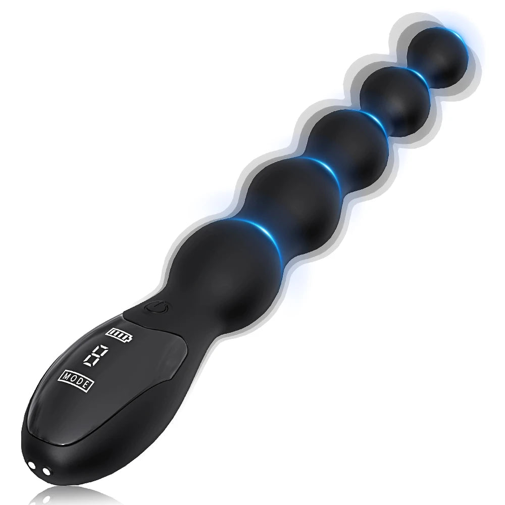 Anal Beads & Butt Plug with LED Screen for G-Spot Stimulation