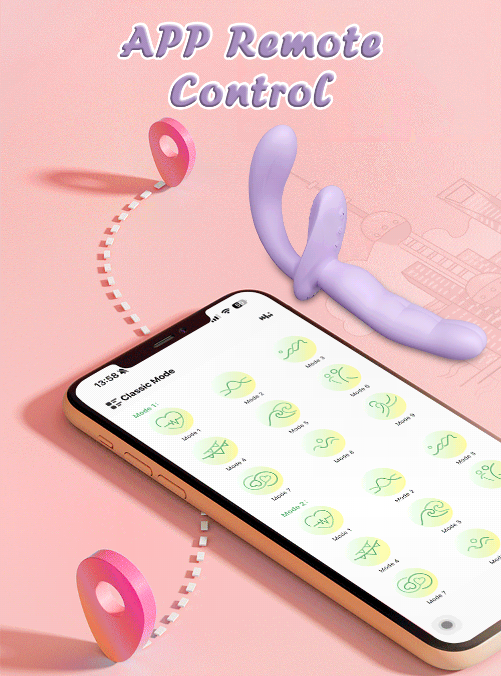 APP-Controlled 2-in-1 Wearable Dildo for G-Spot & Clit