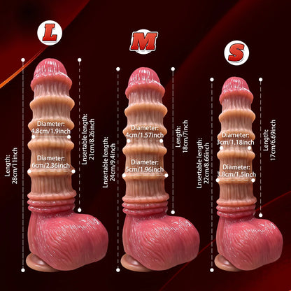 3-Size Monster Dildo Set - Large & Realistic