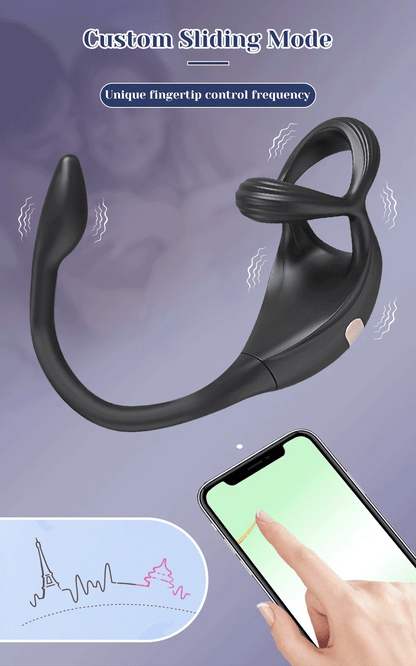 APP Control Beginner Prostate Massager & Vibrating Butt Plug Cock Ring