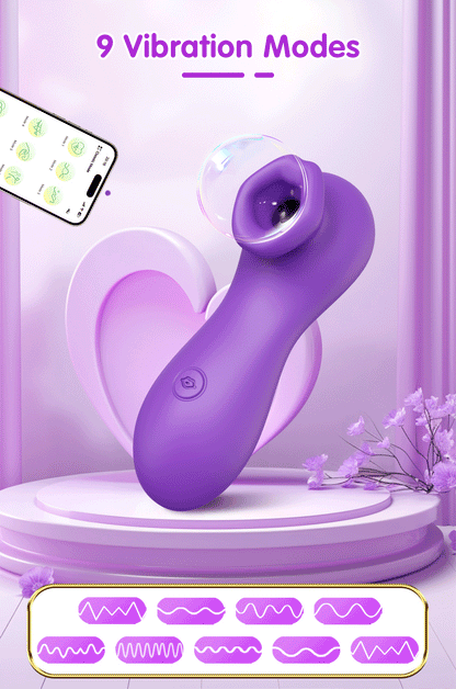 App-Controlled Clitoral Sucker with Dual Stimulation