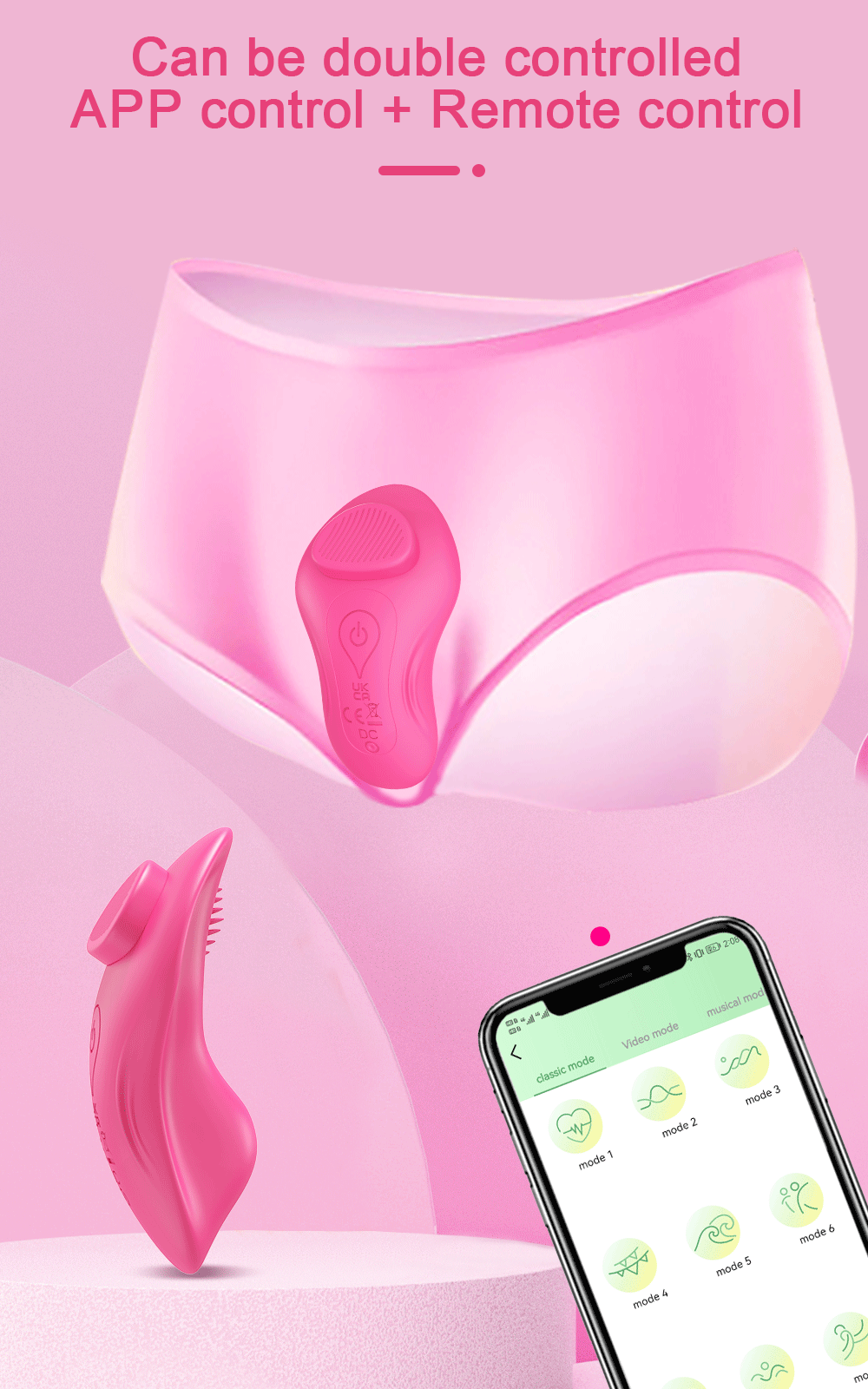 APP/Bluetooth Clit Stimulator Panty with Magnetic Seal