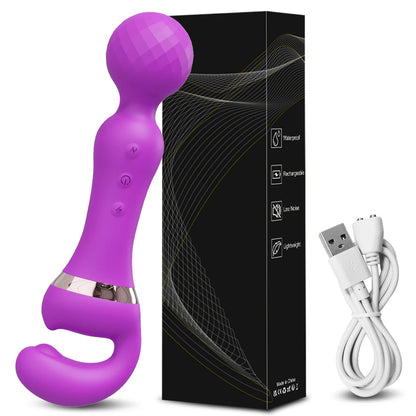 3-in-1 Wand for G-Spot Clitoral & Nipple Stimulation