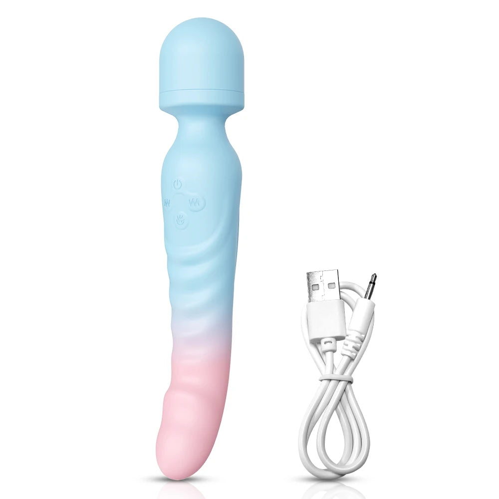 2-in-1 AV Wand for Nipple G-Spot & Clitoral Stimulation