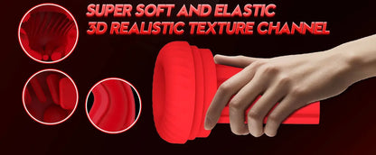 LCD Display Automatic Heating Male Masturbator with Thrusting & Suction