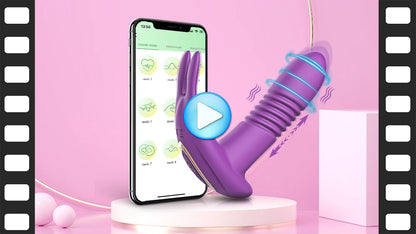 App Controll Thrusting Vibrator for G-Spot & Clit