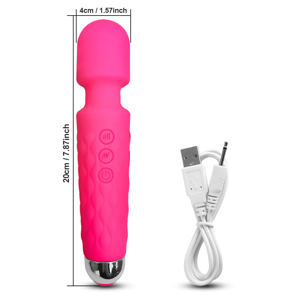 10-Speed Wand Vibrator for Clitoral and Nipple Stimulation