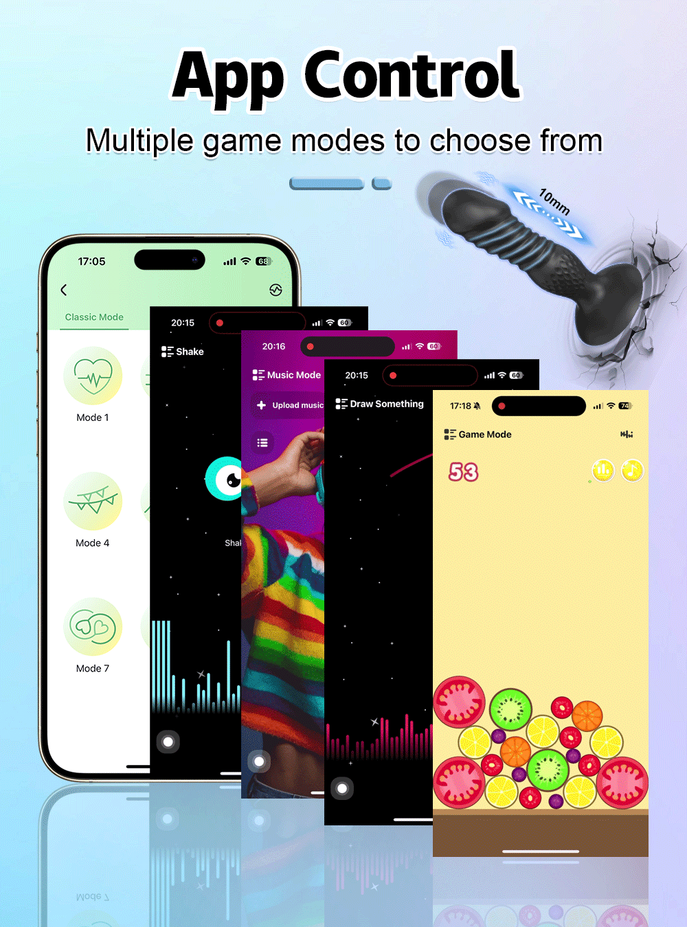 APP Controlled Thrusting Butt Plug & Telescopic Prostate Massager