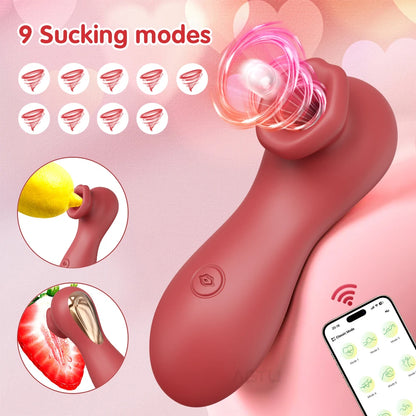 App-Controlled Clitoral Sucker with Vibration & Nipple Stimulation