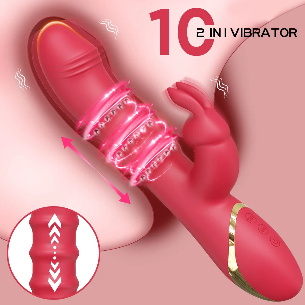 3-in-1 Dildo Rabbit Vibrator G-Spot & Clitoral Anal Stimulator