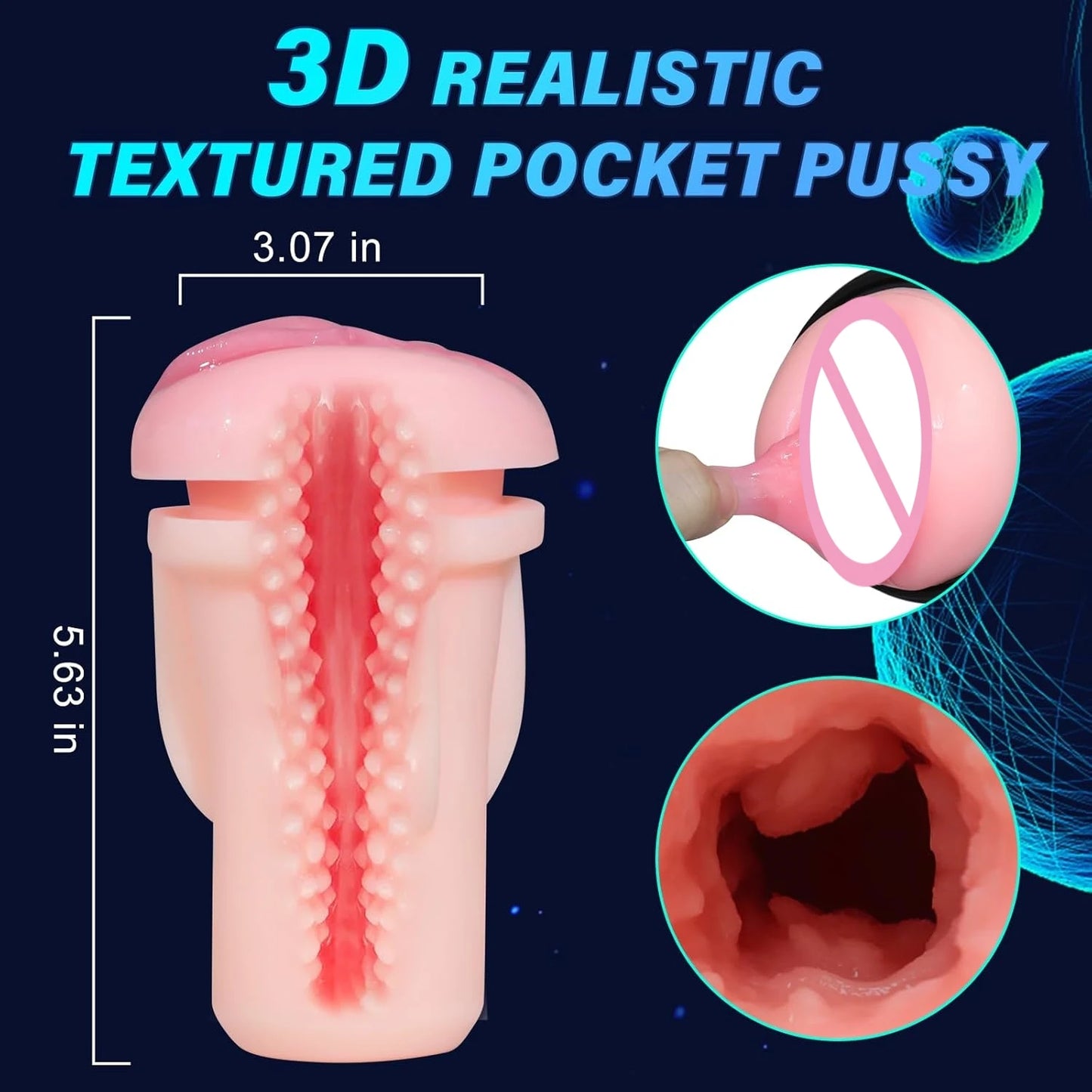 Realistic Vagina Automatic Male Masturbator with Thrusting & Sucking