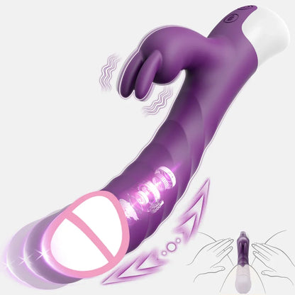 Powerful Rabbit Vibrator: Dual G-Spot & Clitoral Dildo