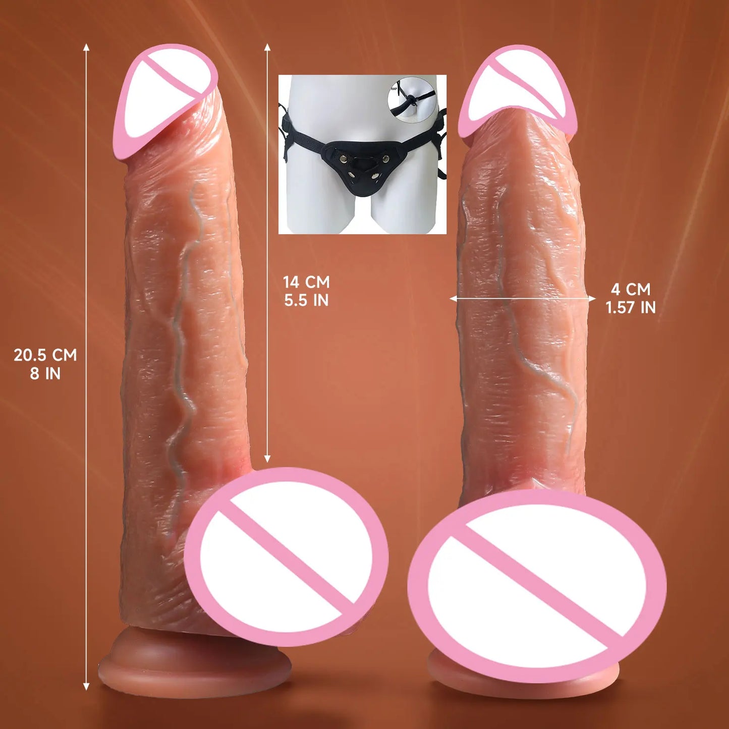 2-in-1 Sliding Foreskin & Ejaculating Dildo - for Realistic Penetration & Play