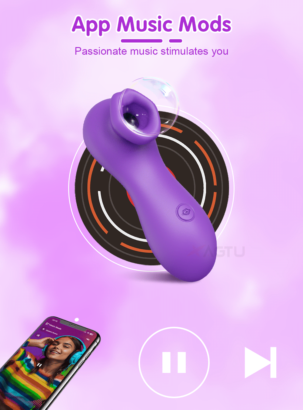 App-Controlled Clitoral Sucker with Dual Stimulation