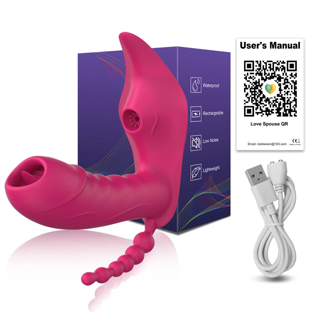 Bluetooth APP-Controlled 3-in-1 Dildo & Clit Sucker