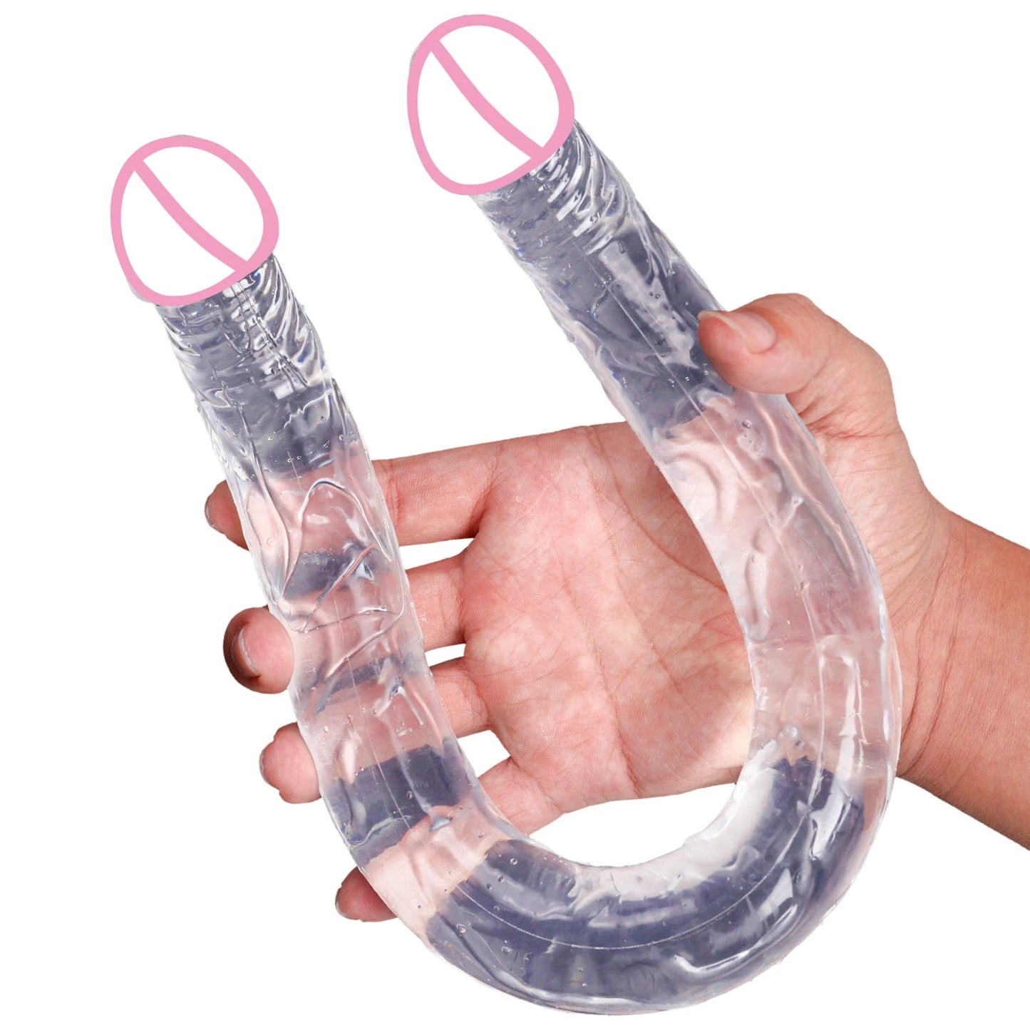U-Shape Double Head Silicone Dildo for Couples