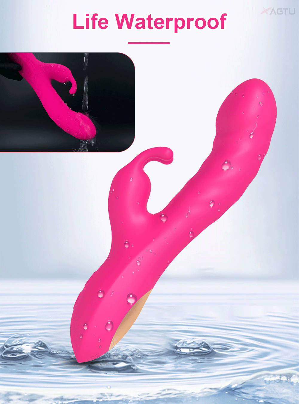 Dildo Vibrator with 3 Thrusting & 10 Vibration Patterns