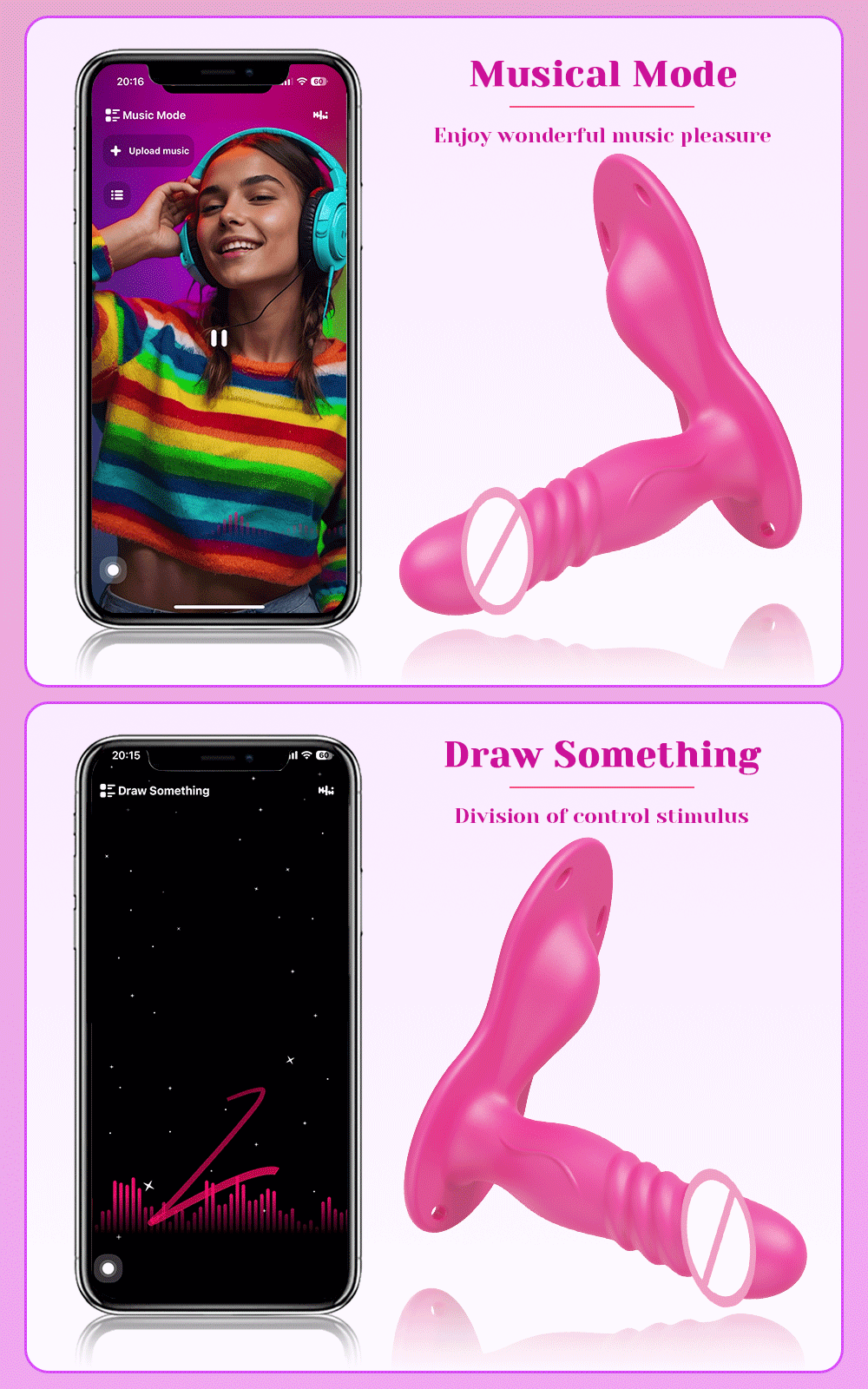 APP-Controlled Grinding Strap-On for G-Spot & Clit
