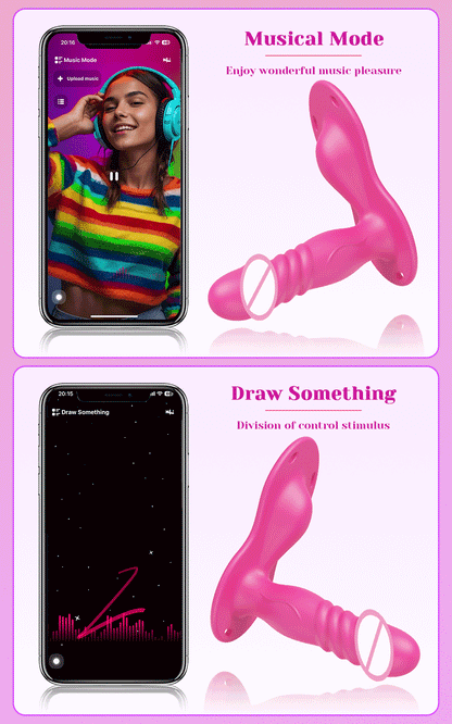 APP-Controlled Grinding Strap-On for G-Spot & Clit