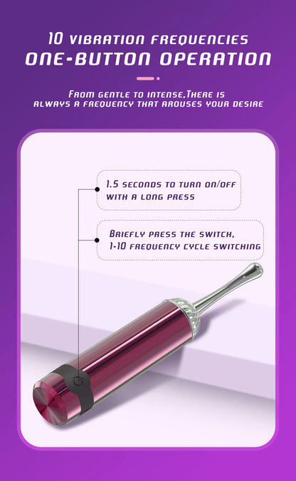 Powerful Mini Clitoral Vaginal Nipple Vibrator for Women