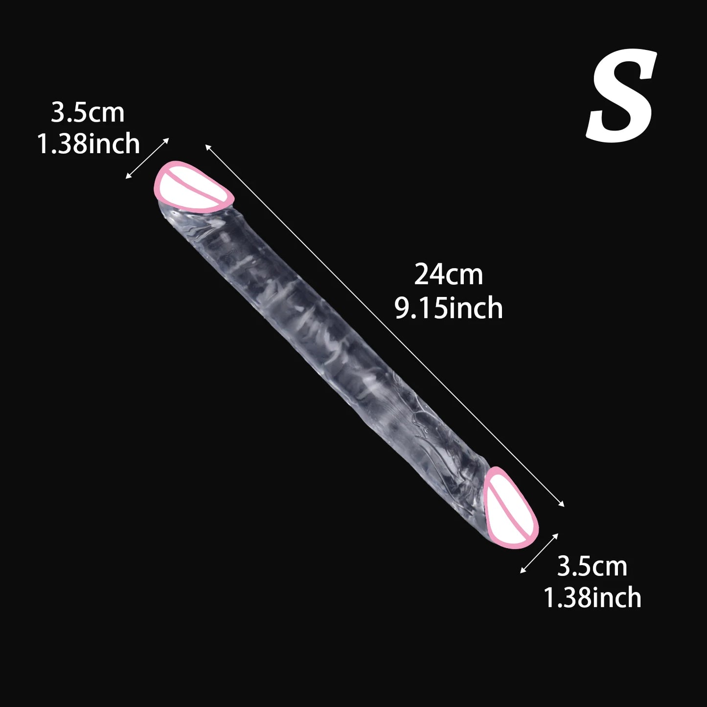 U-Shape Double Head Silicone Dildo for Couples
