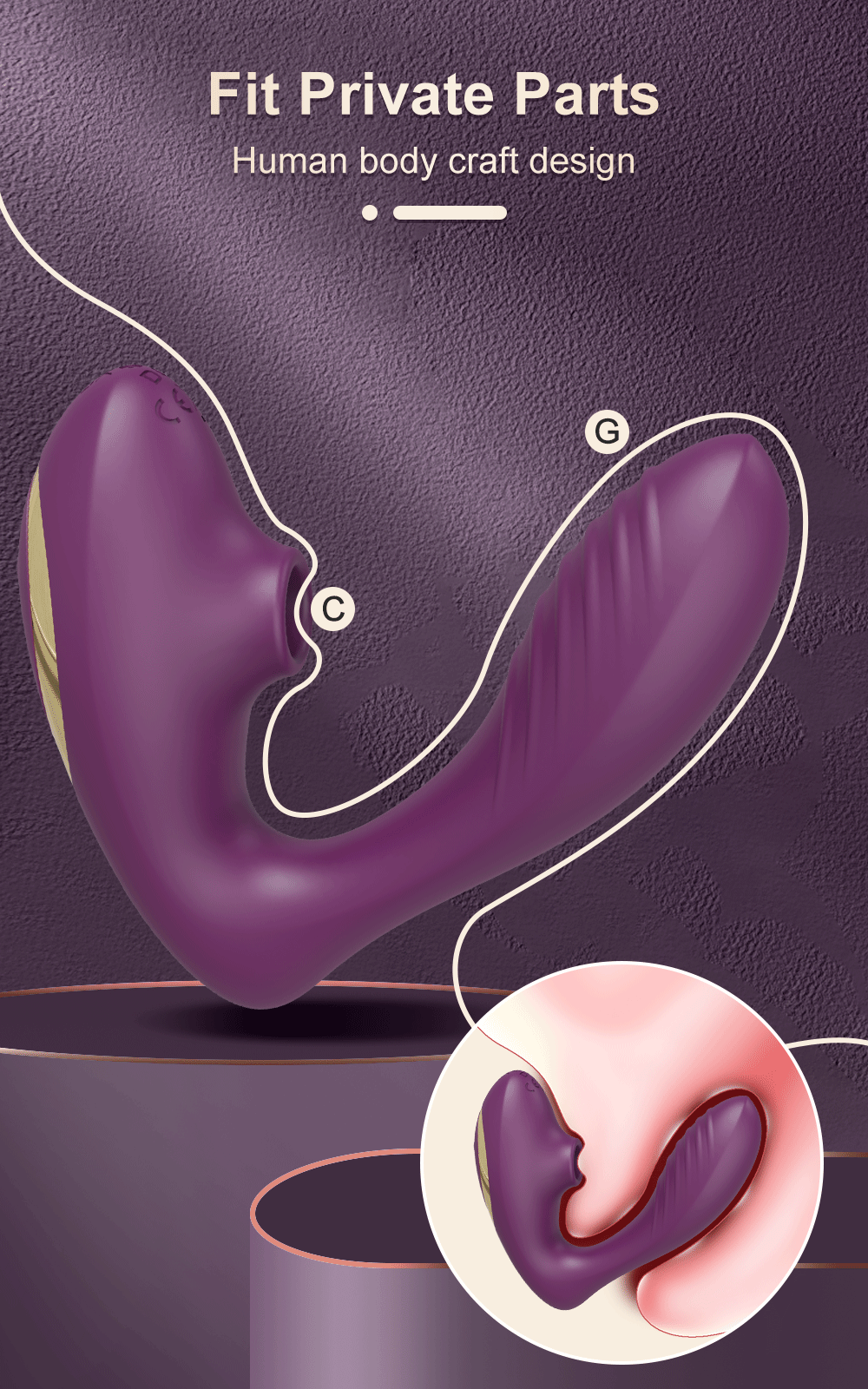 Dual-Action Clit Sucker and G-Spot Vibrator