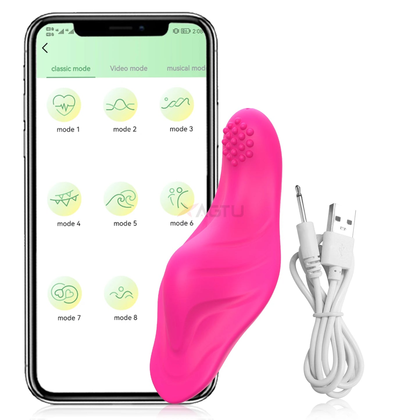 APP-Controlled Clit & Nipple Panty Vibrator for Couples