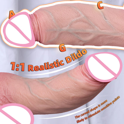 Huge Veined Realistic Dildo with Suction Cup