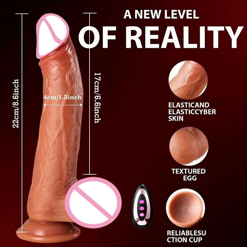 Telescopic Realistic Dildo with Big Penis & Anal Plug