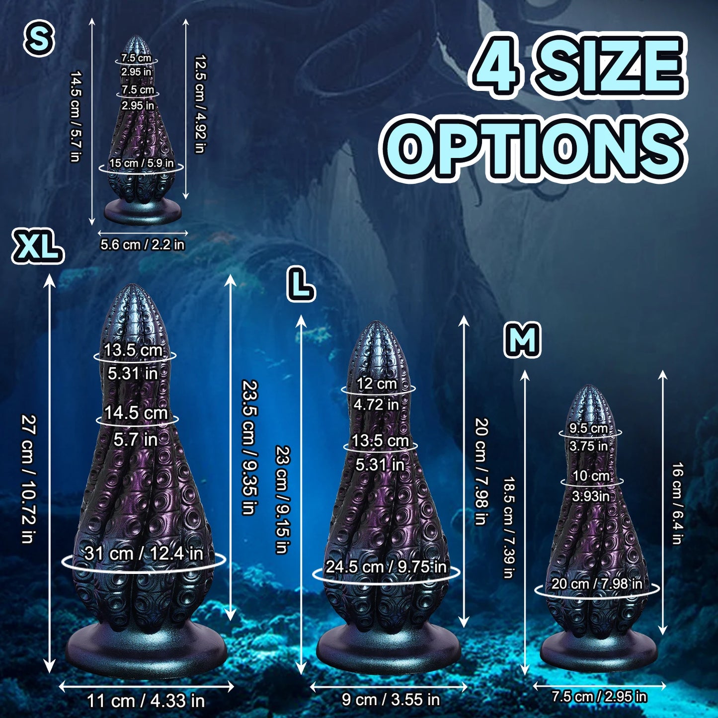 Octopus Tentacle Butt Plug - Dual Vaginal & Anal Dilator