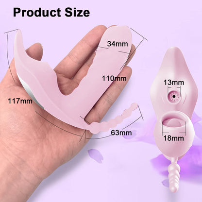 Bluetooth APP-Controlled 3-in-1 Dildo & Clit Sucker