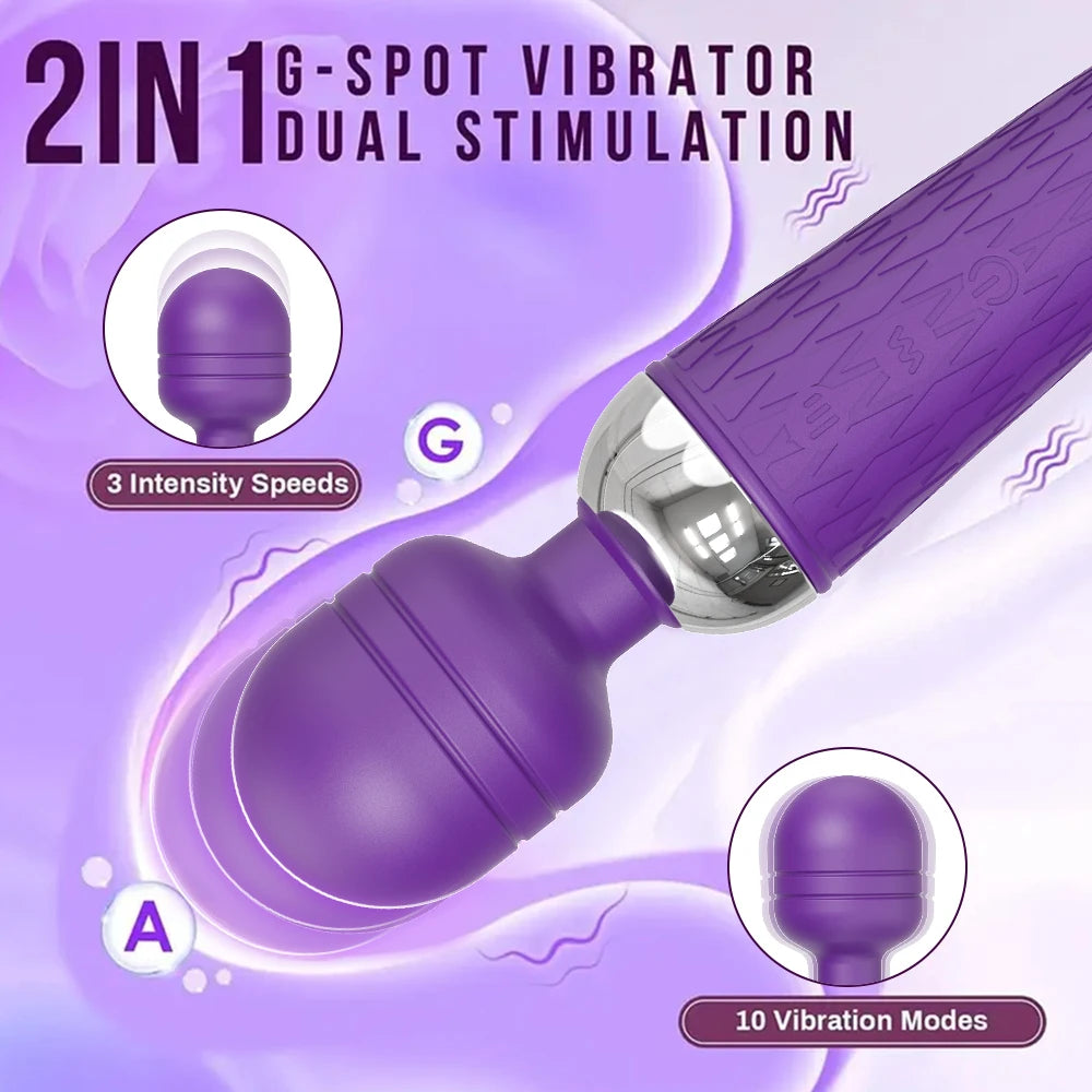 Wand Vibrator for Clitoral Nipple & Breast Stimulation