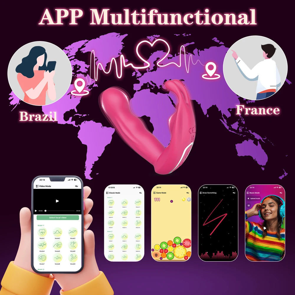 APP-Controlled Rabbit Panty Vibrator for G-Spot & Clit