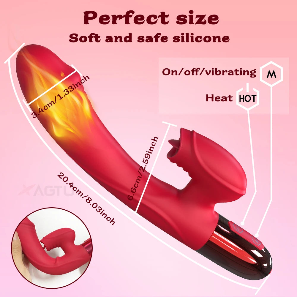 Heating Rabbit Vibrator for Women with G-Spot & Clitoral Stimulation
