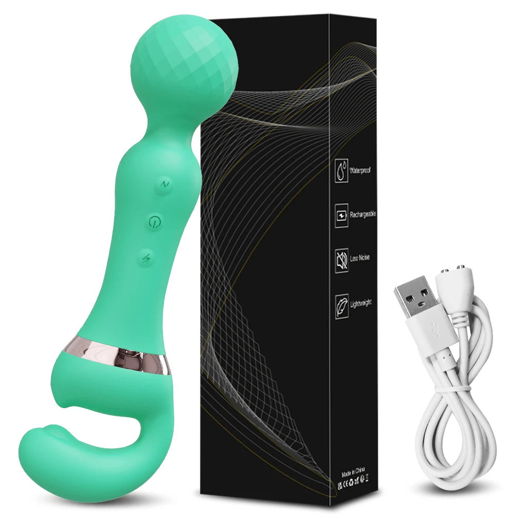 3-in-1 Wand for G-Spot Clitoral & Nipple Stimulation