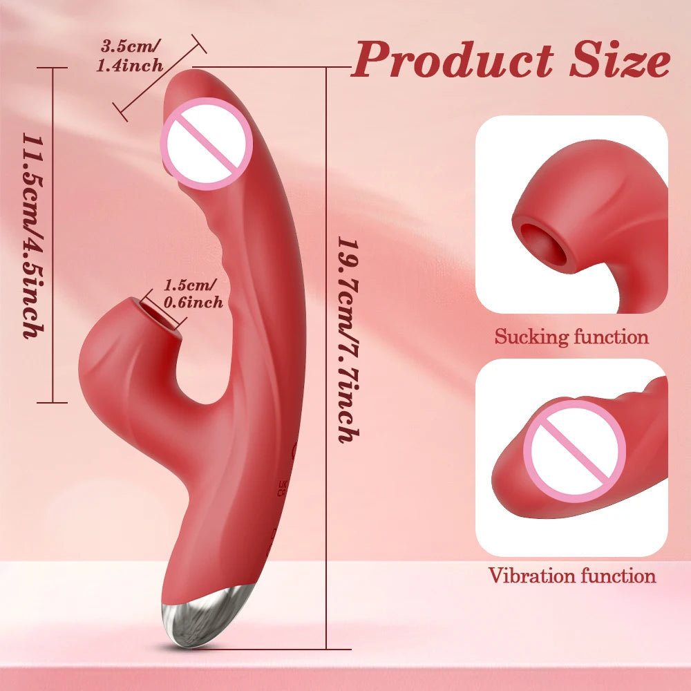 20-Speed Clit Sucker with G-Spot Vibration & Stimulation