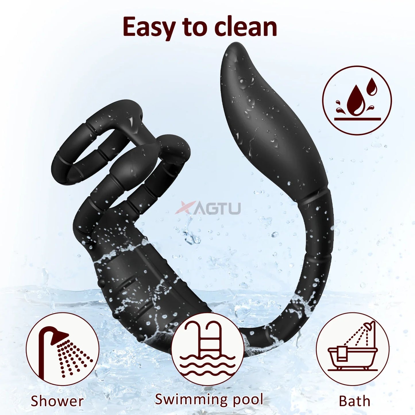 APP Control Cock Ring & Vibrating Butt Plug Prostate Massager Combo