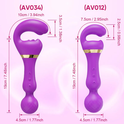 3-in-1 Wand for G-Spot Clitoral & Nipple Stimulation