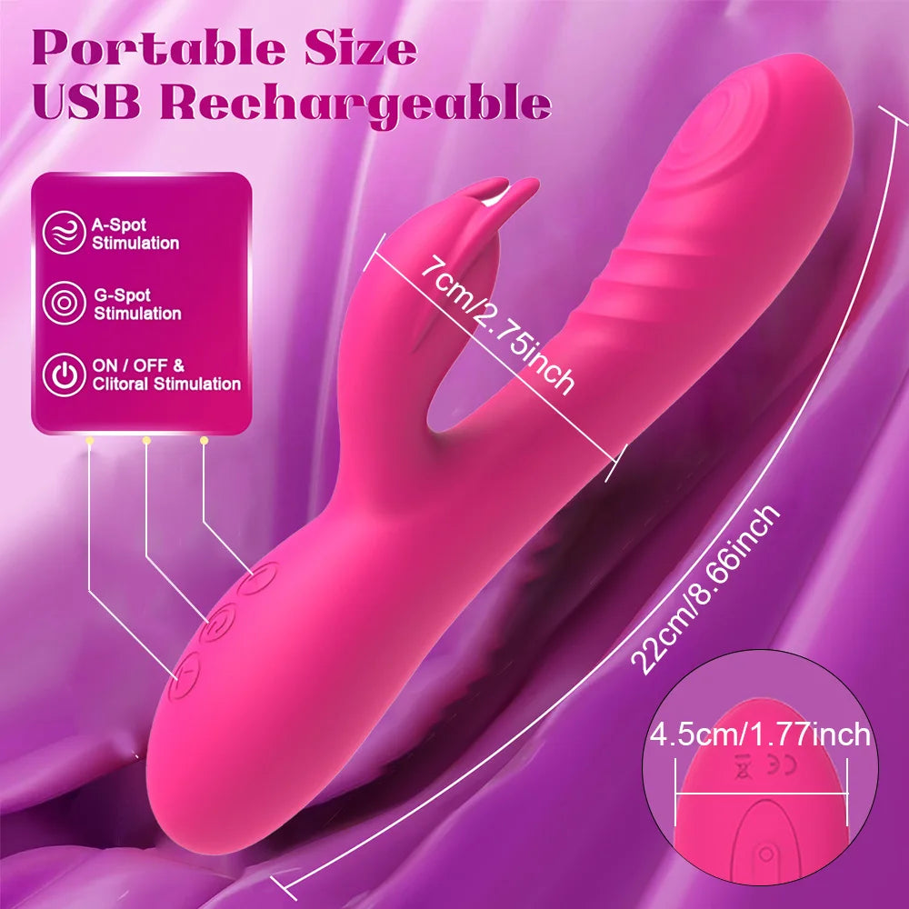 10-Speed Rabbit Vibrator: G-Spot & Clitoris Stimulator
