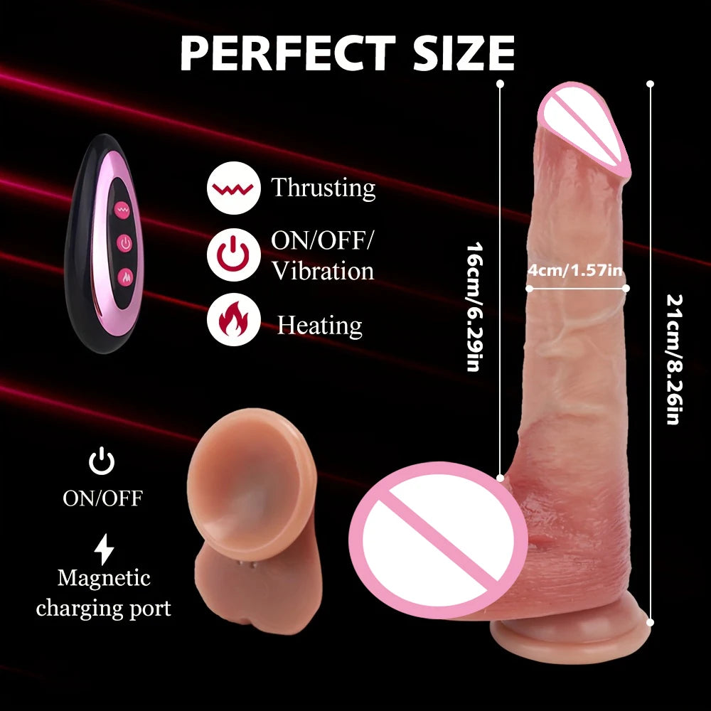 Wireless Heated Dildo for G-Spot Stimulation