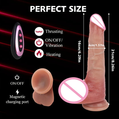 Wireless Heated Dildo for G-Spot Stimulation