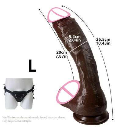 Long Realistic Huge Dildo with Butt Plug