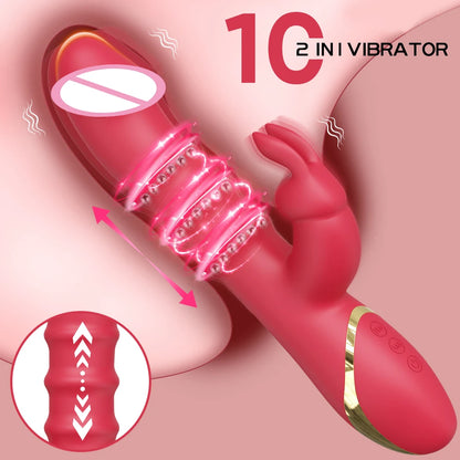 Dildo Vibrator with 3 Thrusting & 10 Vibration Patterns