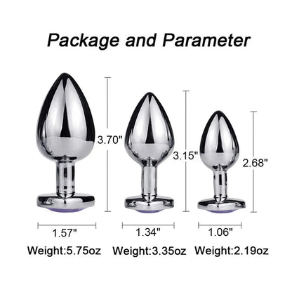 Diamond Metal Anal Plug Set